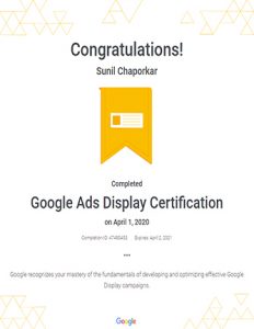 Google Ads Display Certification - Sonalta Digibiz