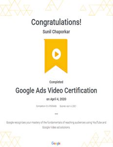 Google Ads Video Certification - Sonalta Digibiz