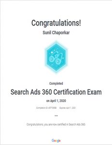 Search Ads 360 Certification exam - Sonalta Digibiz