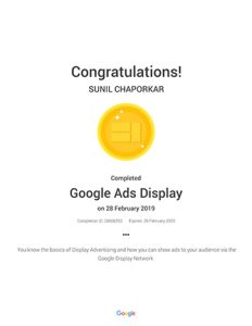 Google Ads Display Certification - Sonalta Digibiz