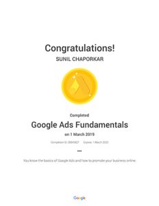 Google Ads Fundamentals - Sonalta Digibiz