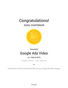 Google Ads Video Certification - Sonalta Digibiz