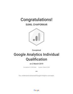 Google Analytics individual Qualification - Sonalta Digibiz